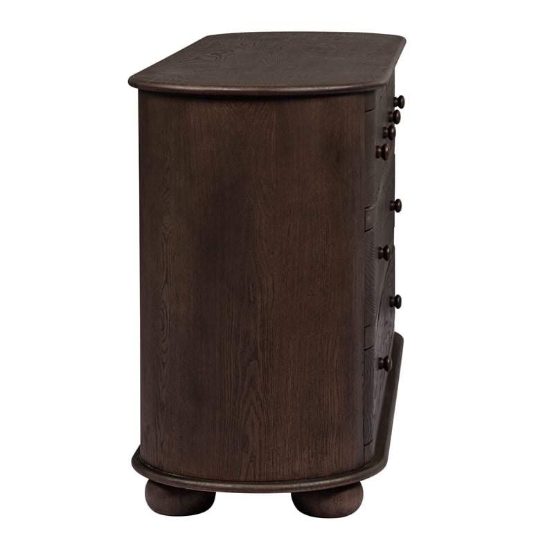 Pemberly Row 8-Drawer Solid Oak Dresser in Appalachian Brown