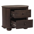 Pemberly Row 2-Drawer Solid Oak Nightstand in Appalachian Brown