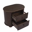 Pemberly Row 2-Drawer Solid Oak Nightstand in Appalachian Brown