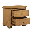 Pemberly Row 2-Drawer Solid Oak Nightstand in Natural Finish