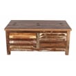 Pemberly Row Reclaimed Wood Storage Coffee Table in Natural Brown