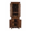 Pemberly Row Reclaimed Wood Tall Wine Cabinet in Natural Brown