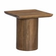 Pemberly Row Contemporary Solid Mango Wood Square End Table in Spice Tan