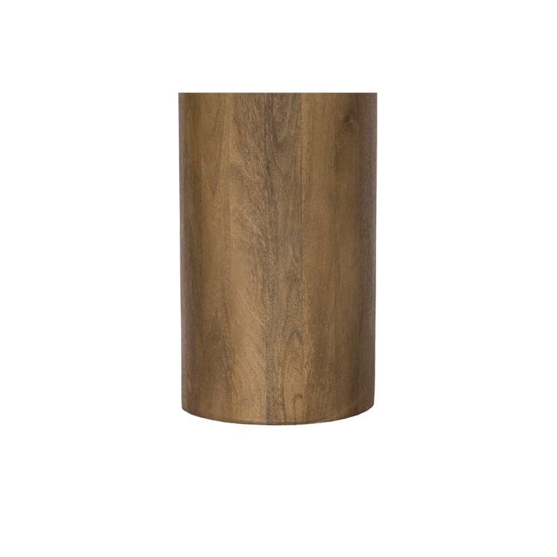 Pemberly Row Contemporary Solid Mango Wood Console Table in Spice Tan
