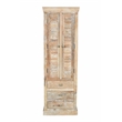 Pemberly Row Solid Wood Louvered Door Cabinet in Natural Finish