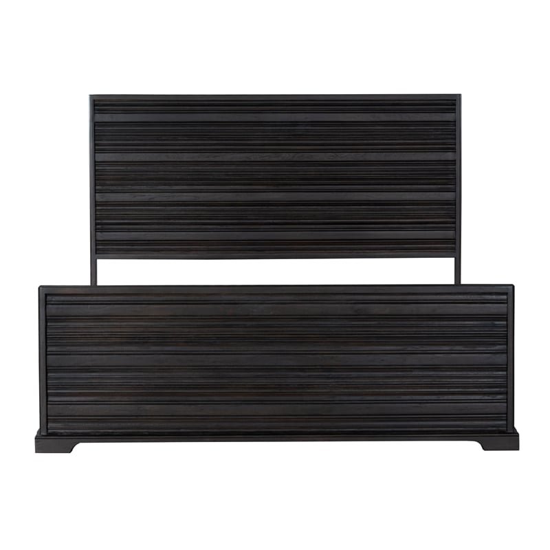 Pemberly Row Eastern King Solid Wood Bed in Rich Umber Brown