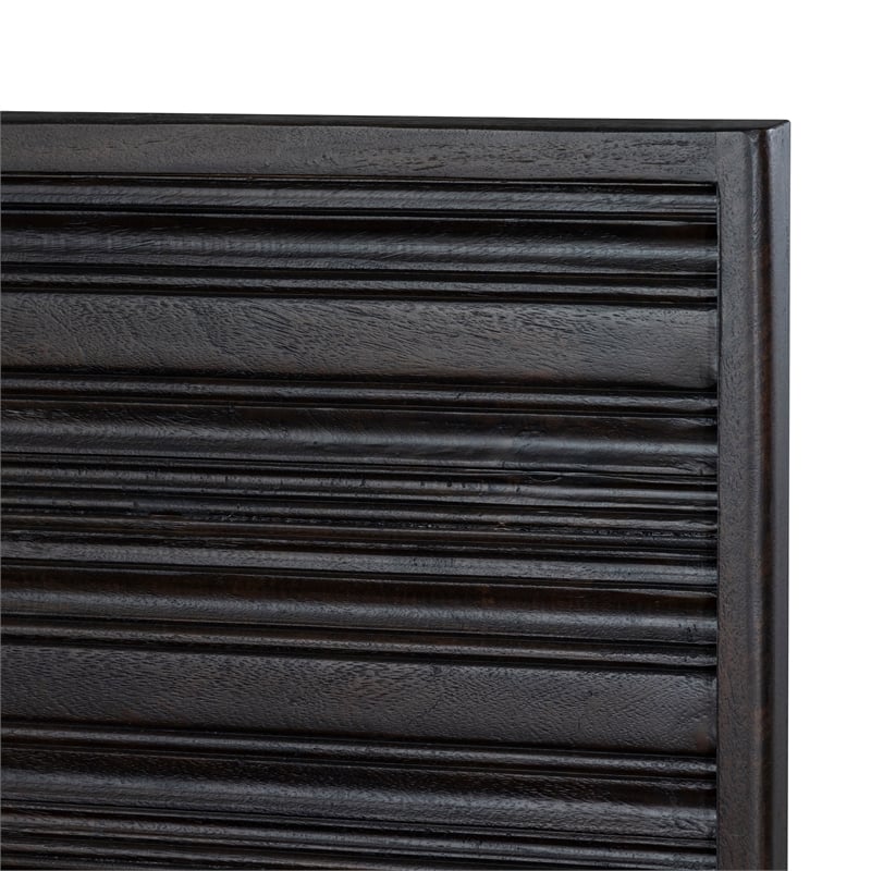 Pemberly Row Eastern King Solid Wood Bed in Rich Umber Brown