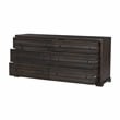 Pemberly Row 6-Drawer Solid Wood Dresser in Rich Umber Brown