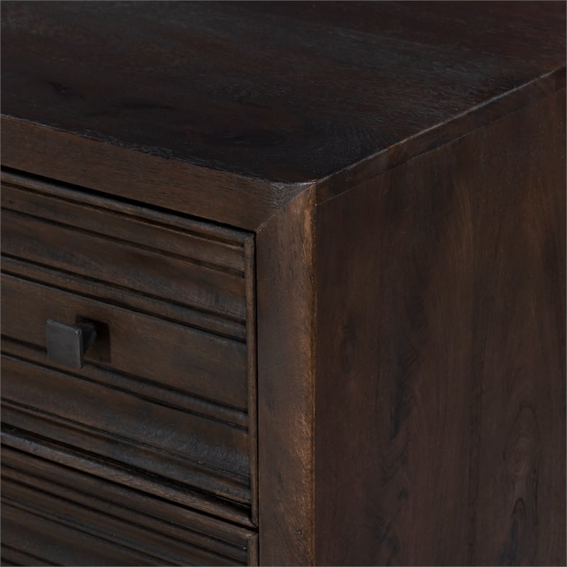 Pemberly Row 6-Drawer Solid Wood Dresser in Rich Umber Brown