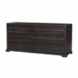 Pemberly Row 6-Drawer Solid Wood Dresser in Rich Umber Brown