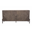Pemberly Row 3-Door Solid Mango Wood Sideboard in Smoked Ash
