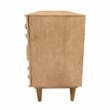 Pemberly Row Contemporary Solid Mango Wood Credenza in Neutral Beige