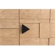 Pemberly Row Contemporary Solid Mango Wood Credenza in Neutral Beige