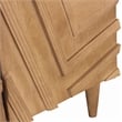 Pemberly Row Contemporary 4-Door Solid Mango Wood Sideboard in Sand Oak