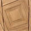 Pemberly Row Contemporary 4-Door Solid Mango Wood Sideboard in Sand Oak