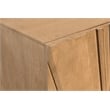 Pemberly Row Contemporary 4-Door Solid Mango Wood Sideboard in Sand Oak
