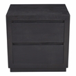 Pemberly Row 2-Drawer Solid Mango Wood Nightstand in Antique Brown