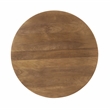 Pemberly Row Solid Mango Wood Round Dining Table in Spice Tan