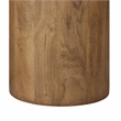 Pemberly Row Solid Mango Wood Round Dining Table in Spice Tan