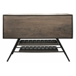 Pemberly Row Contemporary Solid Mango Wood Wine Buffet in Weathered Gray