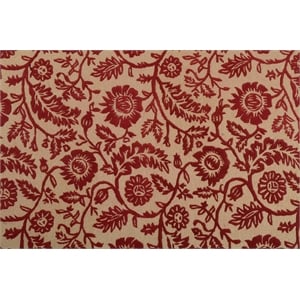 Pemberly Row 9x13 Hand-Tufted Wool Rug with Bold Red Floral on Ivory