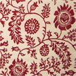 Pemberly Row 8x8 Round Hand-Tufted Wool Rug with Red Floral on Ivory