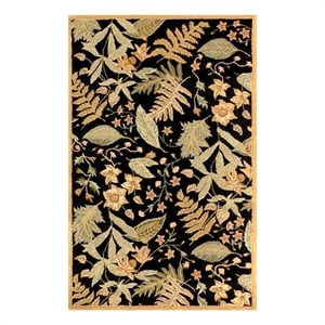 Pemberly Row 8x11 Hand-Knotted New Zealand Wool Area Rug in Black