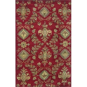 Pemberly Row 5x8 Hand-Tufted NZ Blended Wool Regal Area Rug in Red