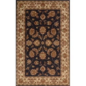 Pemberly Row 5x8 Hand-Tufted Peshawar-Inspired NZ Wool Area Rug in Charcoal