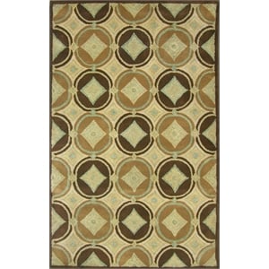 Pemberly Row 5x8 Hand-Knotted New Zealand Wool Area Rug in Green