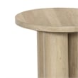 Pemberly Row 17.7 Inch Round Side Table with 3 Pillar Legs in Brown Mango Wood
