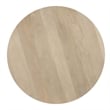 Pemberly Row 17.7 Inch Round Side Table with 3 Pillar Legs in Brown Mango Wood