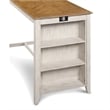 Pemberly Row 60 Inch 5 Piece Counter Height Table Set in White and Brown