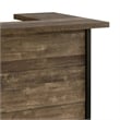 Pemberly Row 71 Inch Rectangular Home Bar Serving Unit with Storage in Brown