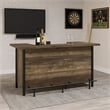 Pemberly Row 71 Inch Rectangular Home Bar Serving Unit with Storage in Brown