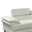 Pemberly Row Faux Leather 2 Piece Sectional with Adjustable Back in White