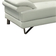 Pemberly Row Faux Leather 2 Piece Sectional with Adjustable Back in White