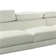 Pemberly Row Faux Leather 2 Piece Sectional with Adjustable Back in White