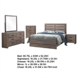 Pemberly Row 5 Piece Queen Bedroom Set with Dresser Mirror in Oak Brown