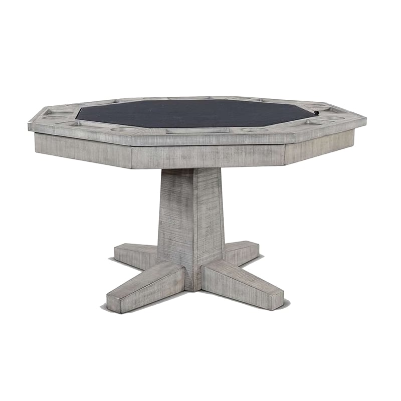 Pemberly Row 53 Inch Game Table with Reversible Dining Top in Gray