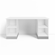 Pemberly Row 3-Piece 6 ft. Garage Desk & Home Office Set in White
