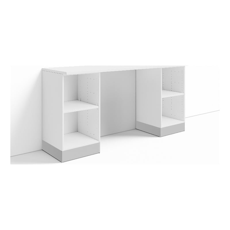 Pemberly Row 3-Piece 6 ft. Garage Desk & Home Office Set in White