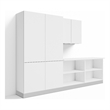 Pemberly Row 6-Piece 10 ft. Mudroom Storage Set w/Dual Lockers in White