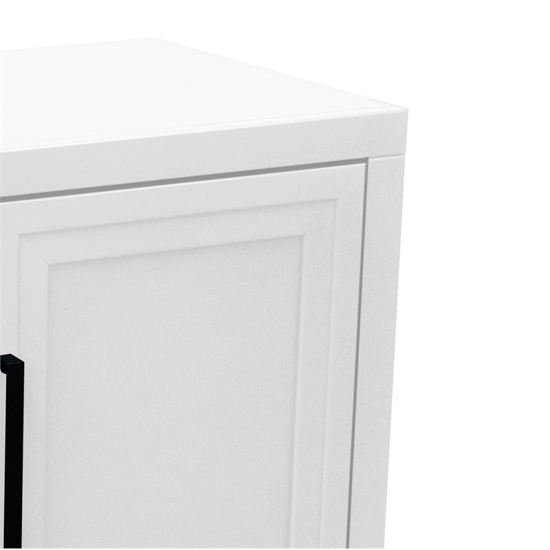 Pemberly Row Two-Door Storage Cabinet with Painted Finish in White