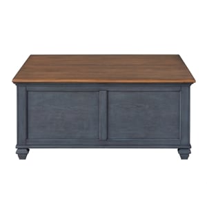 Pemberly Row 40&quot Farmhouse Lift-Top Coffee Table w Storage in Blue
