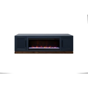 Pemberly Row 81&quot Fireplace TV Stand with Painted Finish in Blue
