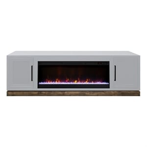 Pemberly Row 81&quot Fireplace TV Stand with Painted Finish in White