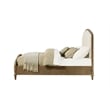 Pemberly Row Rustic Queen Platform Bed with Pine Frame in White Linen