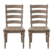 Pemberly Row Solid Pine Ladderback Dining Chairs with Foam Cushion (Set of 2)