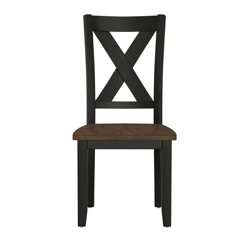 Pemberly Row 6-Piece Acacia Dining Set with Bench & Ladderback Chairs
